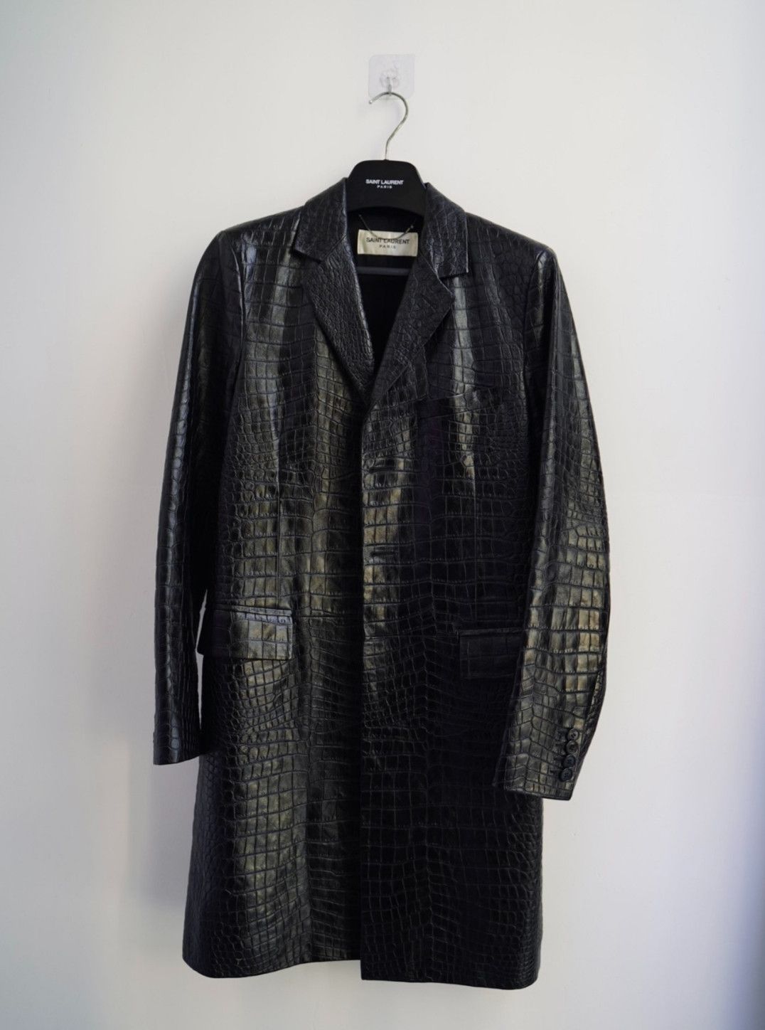 Saint Laurent Paris Saint Laurent Show crocodile leather coat Size US S / EU 44-46 / 1 - 1 Thumbnail