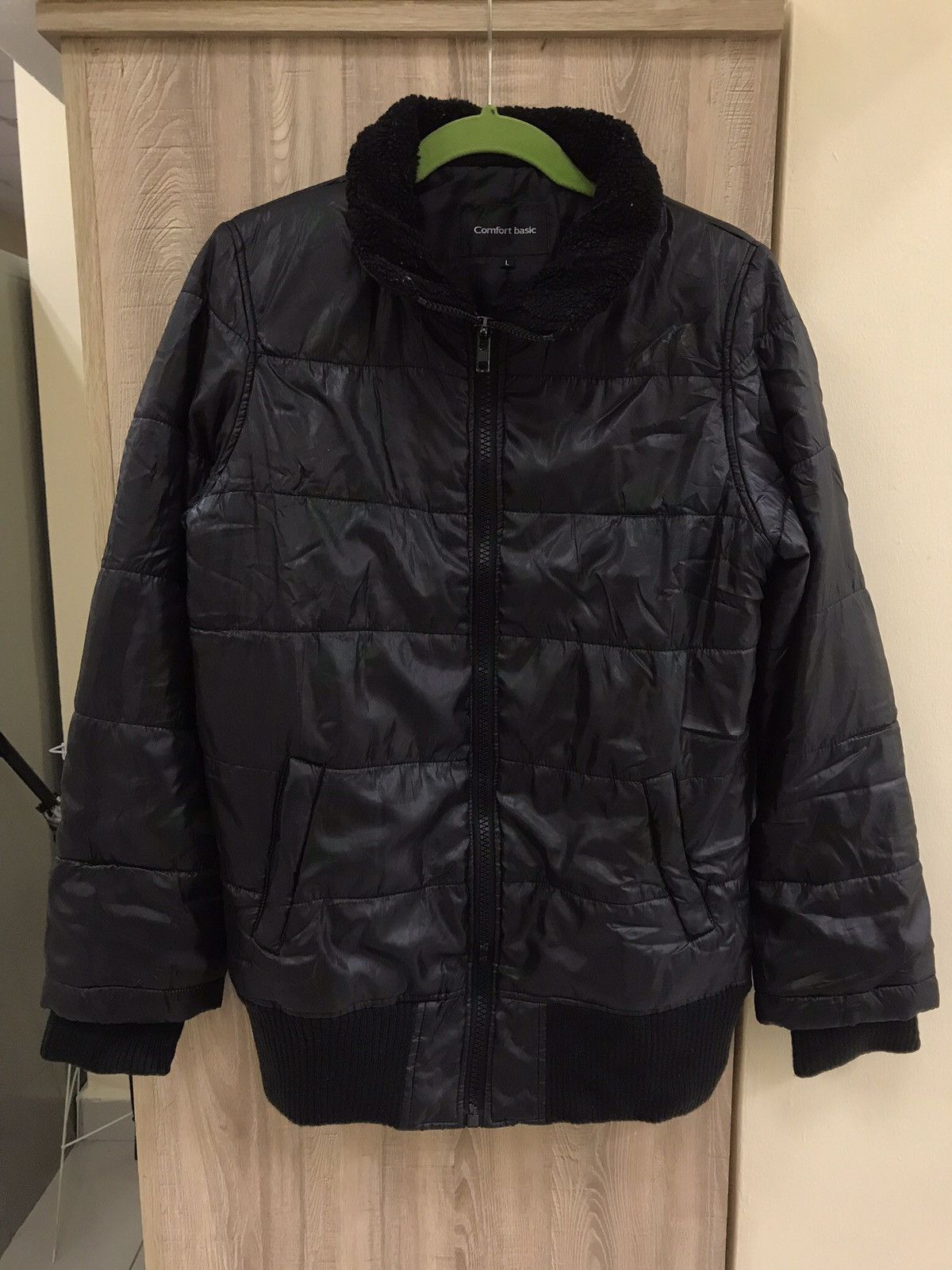 image of Comfort Colors x Winter Session Comfort Basic Puffer Jacket in Black, Men's (Size Large)