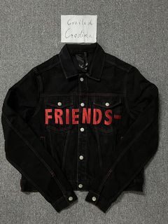 Red vlone best sale jean jacket