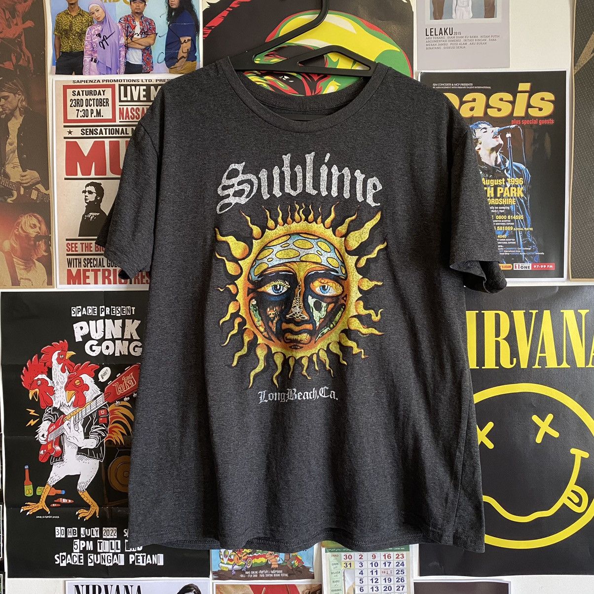 image of Band Tees x Sublime Long Beach,ca Band Tee in Dark Grey, Men's (Size Medium)