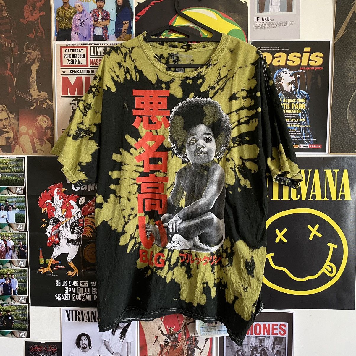 image of Rap Tees x Vintage The Notorious B.i.g. Baby Tie Dye T-Shirt in Tie/Dye, Men's (Size Large)