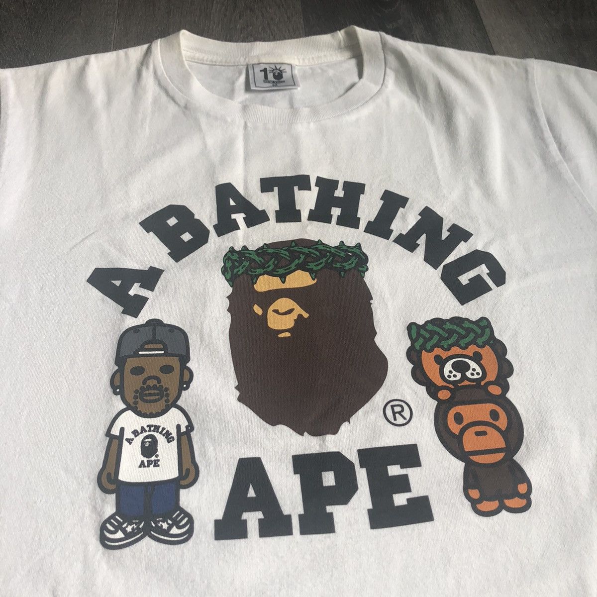 Bape A Bathing Ape Bape 10 Anniversary Big Sean College Logo Tee ...