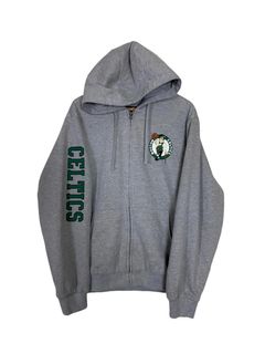 Adidas Boston Celtics Hoodie Sweatshirt Adult Small Gray Pullover NBA