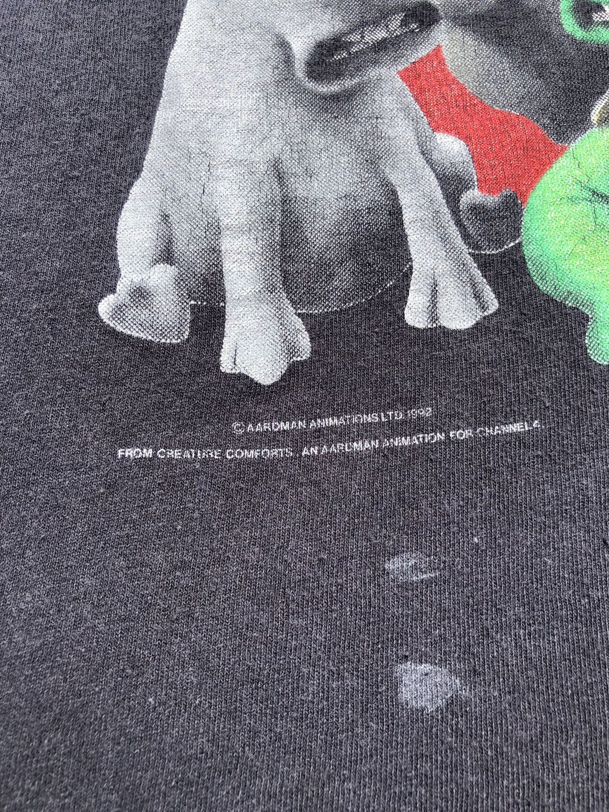 Cartoon Network Vintage 1992 Creature Comforts Aardman Animations Faded Tee Size US L / EU 52-54 / 3 - 8 Thumbnail