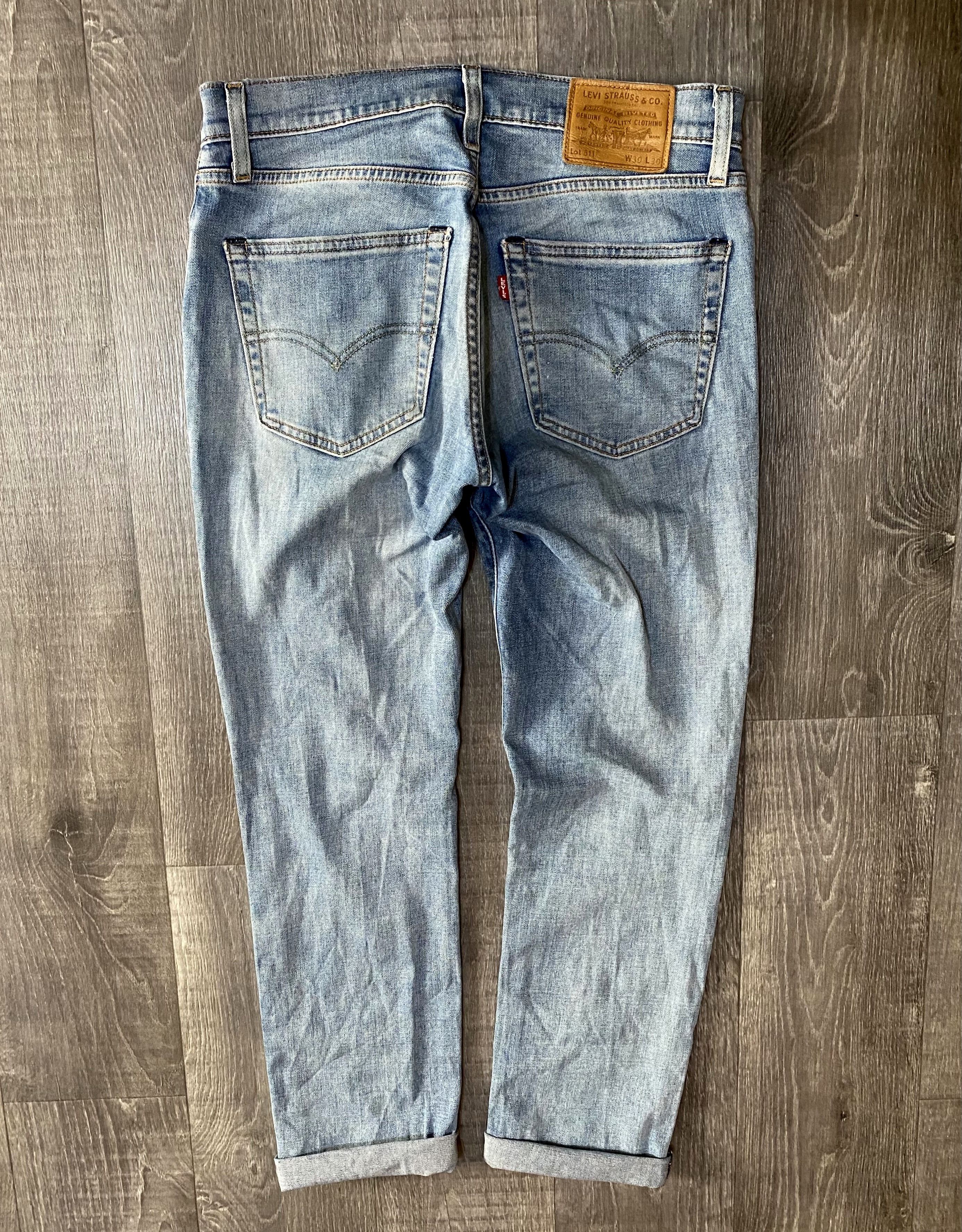 Levi's Vintage Clothing Levi's 511 Premium Big E Performance LVC Washed Jeans Denim Size US 30 / EU 46 - 2 Thumbnail