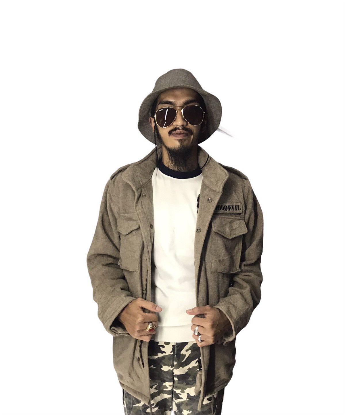 Japanese Brand Hardhit goodevil wool jacket art inside Size US M / EU 48-50 / 2 - 5 Thumbnail