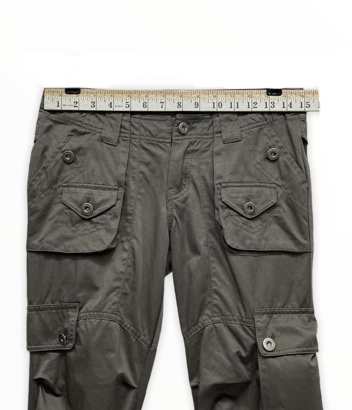 Designer × Japanese Brand × Vintage BARAK Designer Skinny Laced Bottom Cargo Pants Size US 27 - 6 Thumbnail