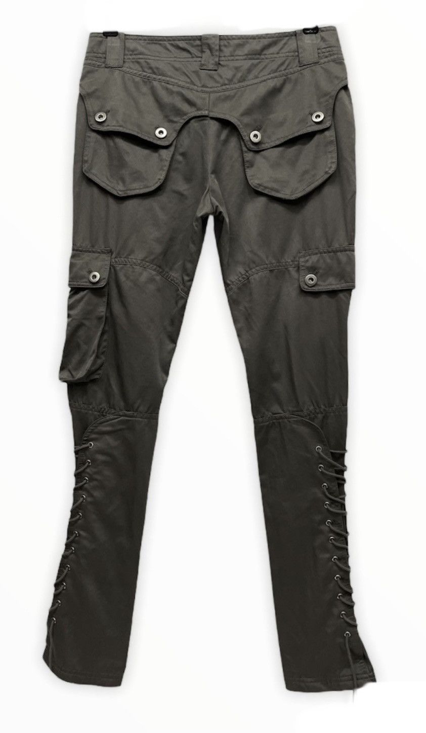 Designer × Japanese Brand × Vintage BARAK Designer Skinny Laced Bottom Cargo Pants Size US 27 - 3 Thumbnail