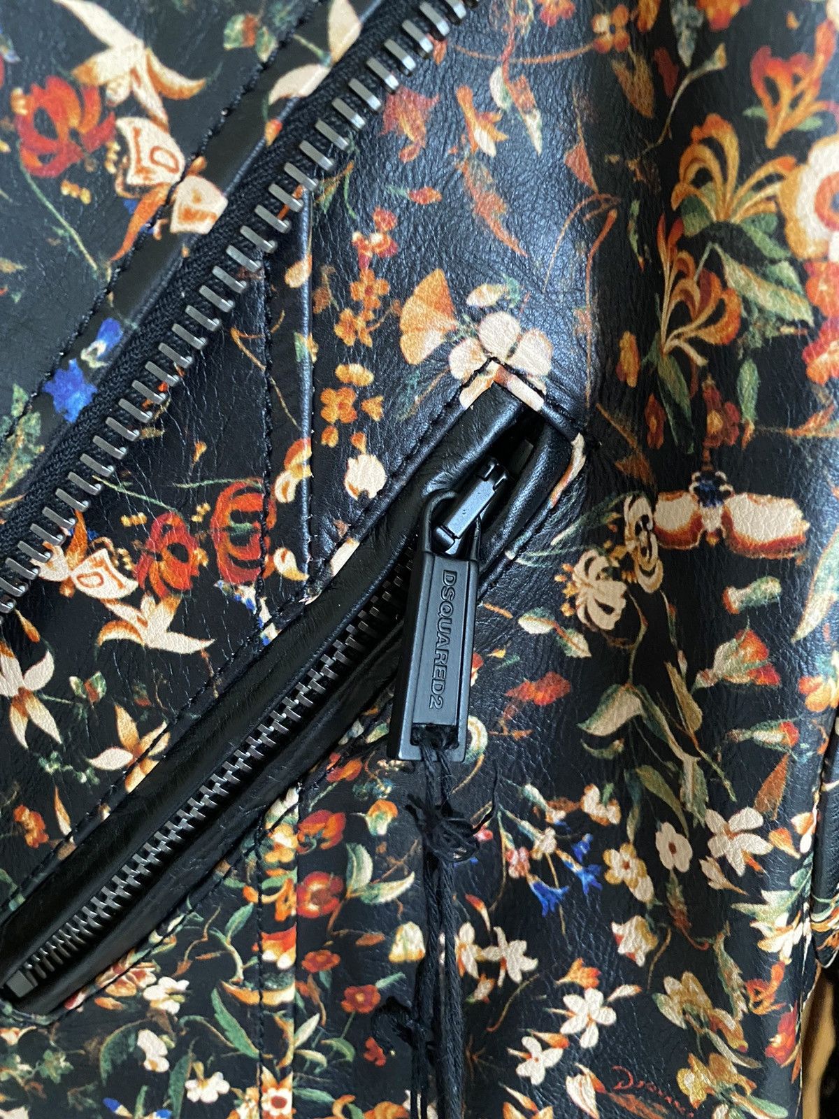 Dsquared2 FW17 Dsquared Dsquared2 floral leather biker jacket Size US M / EU 48-50 / 2 - 11 Thumbnail