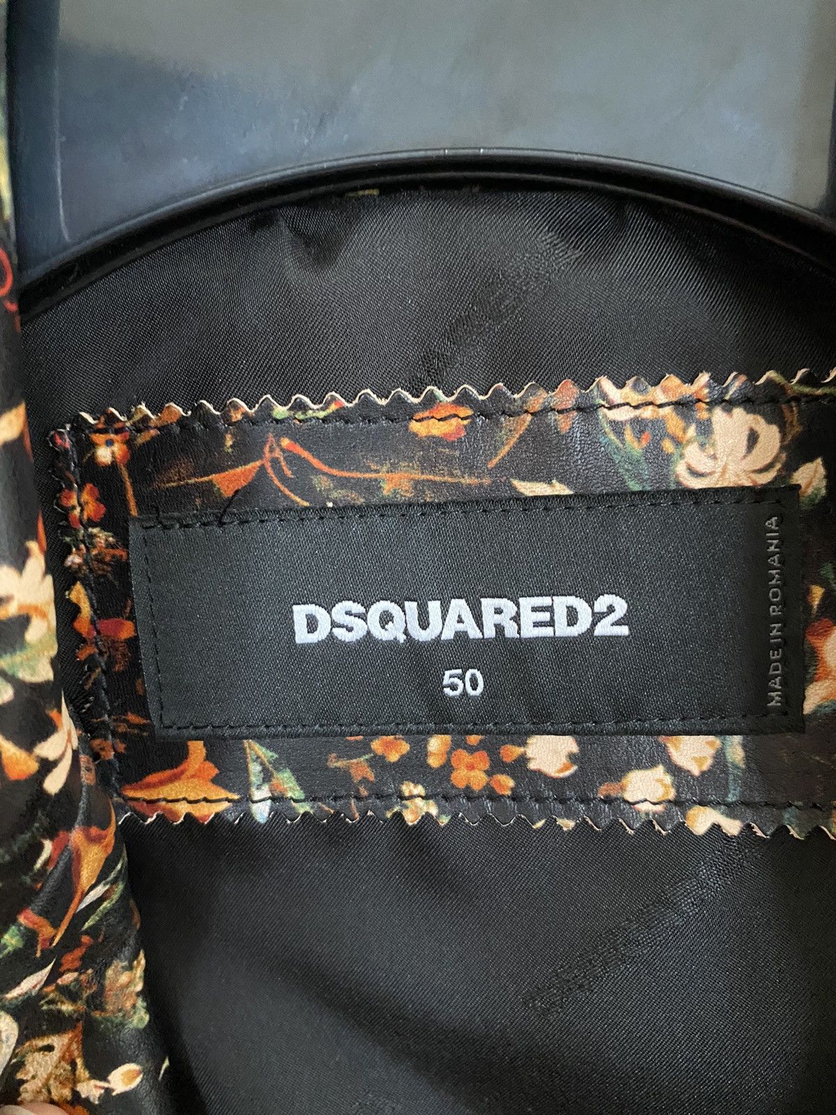 Dsquared2 FW17 Dsquared Dsquared2 floral leather biker jacket Size US M / EU 48-50 / 2 - 6 Thumbnail