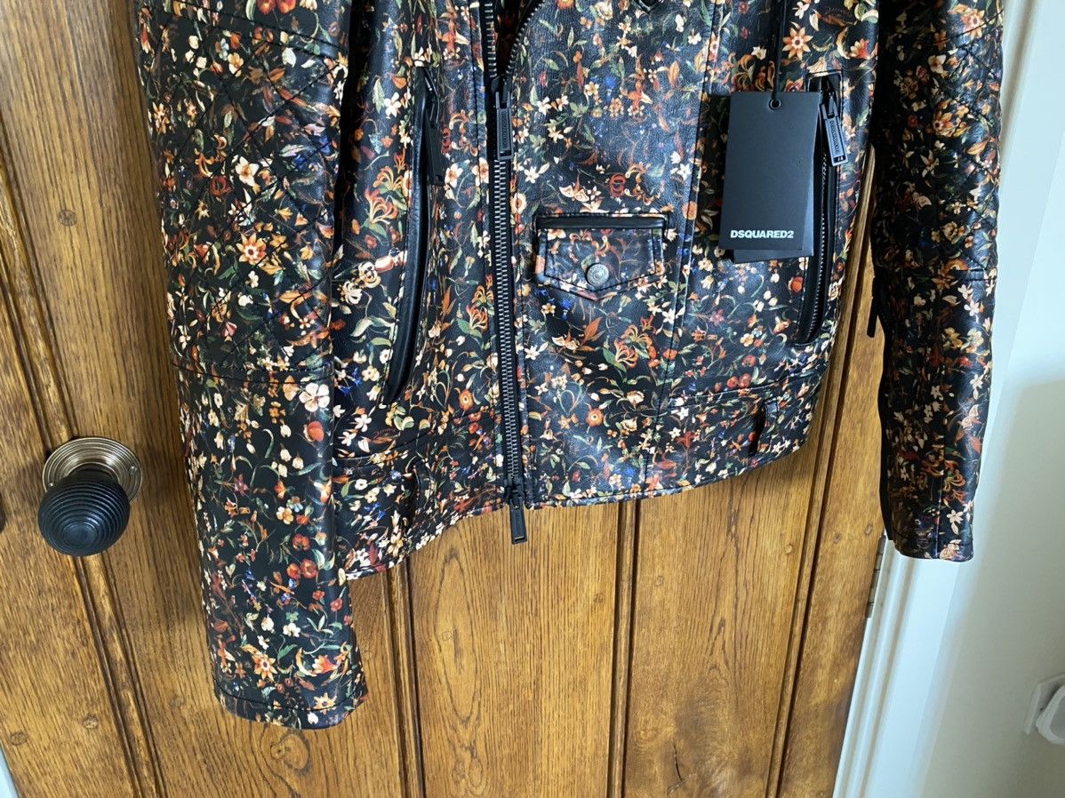 Dsquared2 FW17 Dsquared Dsquared2 floral leather biker jacket Size US M / EU 48-50 / 2 - 14 Thumbnail