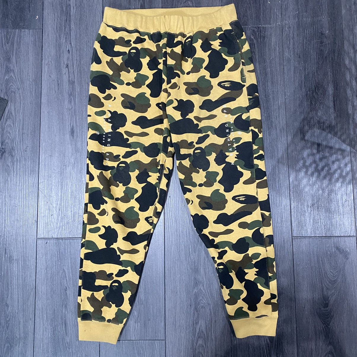 Bape Bape Yellow Camo Jogger Sweatpants Sz M Size US 30 / EU 46 - 1 Thumbnail