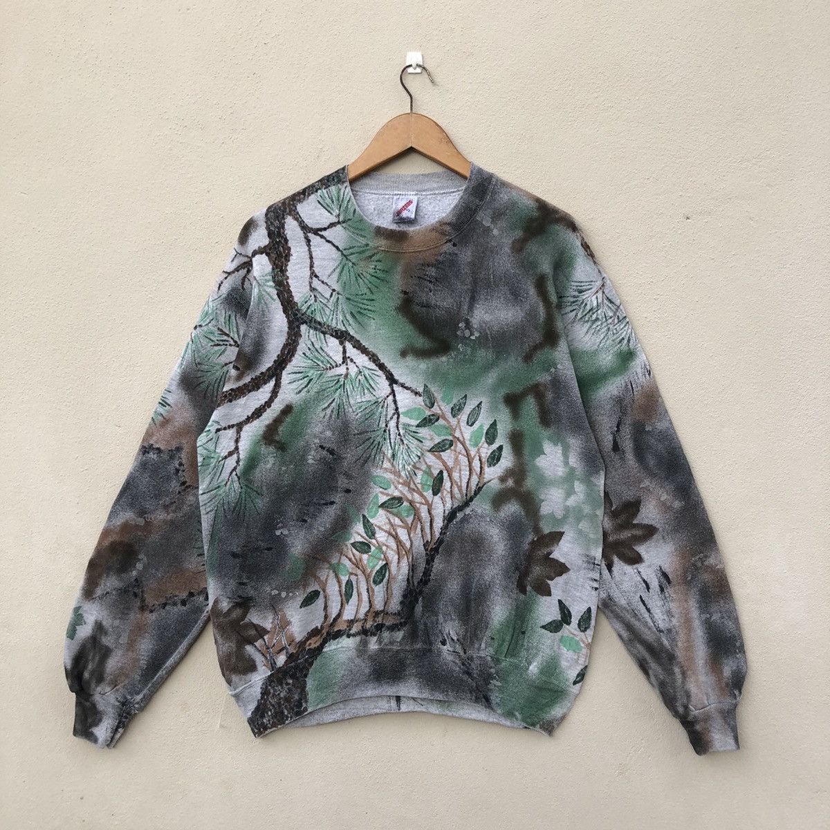 Jerzees × Vintage RARE‼️Vintage JERZEES ART OF NATURE OVERPRINT Sweatshirt Size US XL / EU 56 / 4 - 1 Thumbnail