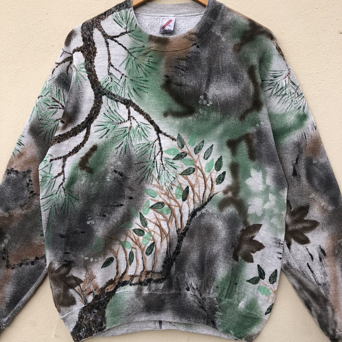 Jerzees × Vintage RARE‼️Vintage JERZEES ART OF NATURE OVERPRINT Sweatshirt Size US XL / EU 56 / 4 - 2 Thumbnail