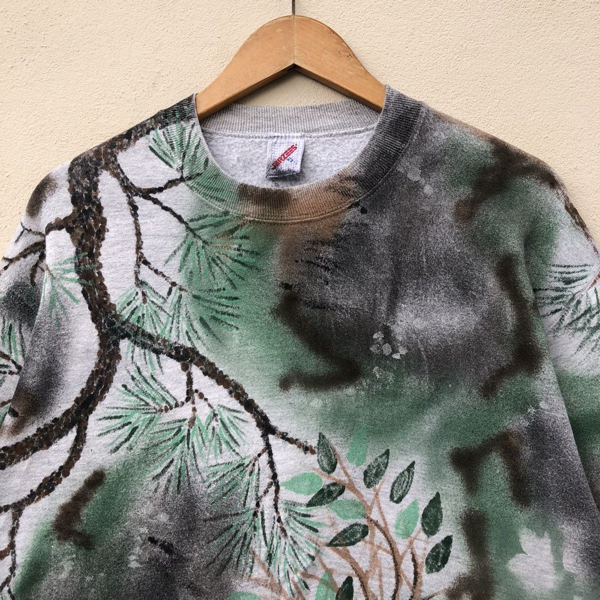 Jerzees × Vintage RARE‼️Vintage JERZEES ART OF NATURE OVERPRINT Sweatshirt Size US XL / EU 56 / 4 - 3 Thumbnail