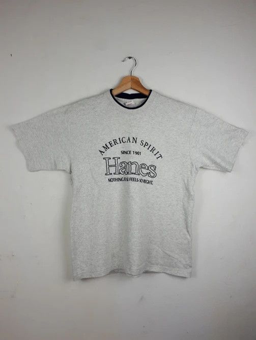 Hanes × Japanese Brand × Vintage Hanes American Spirit Ambroidery T-Shirt Size US S / EU 44-46 / 1 - 1 Thumbnail