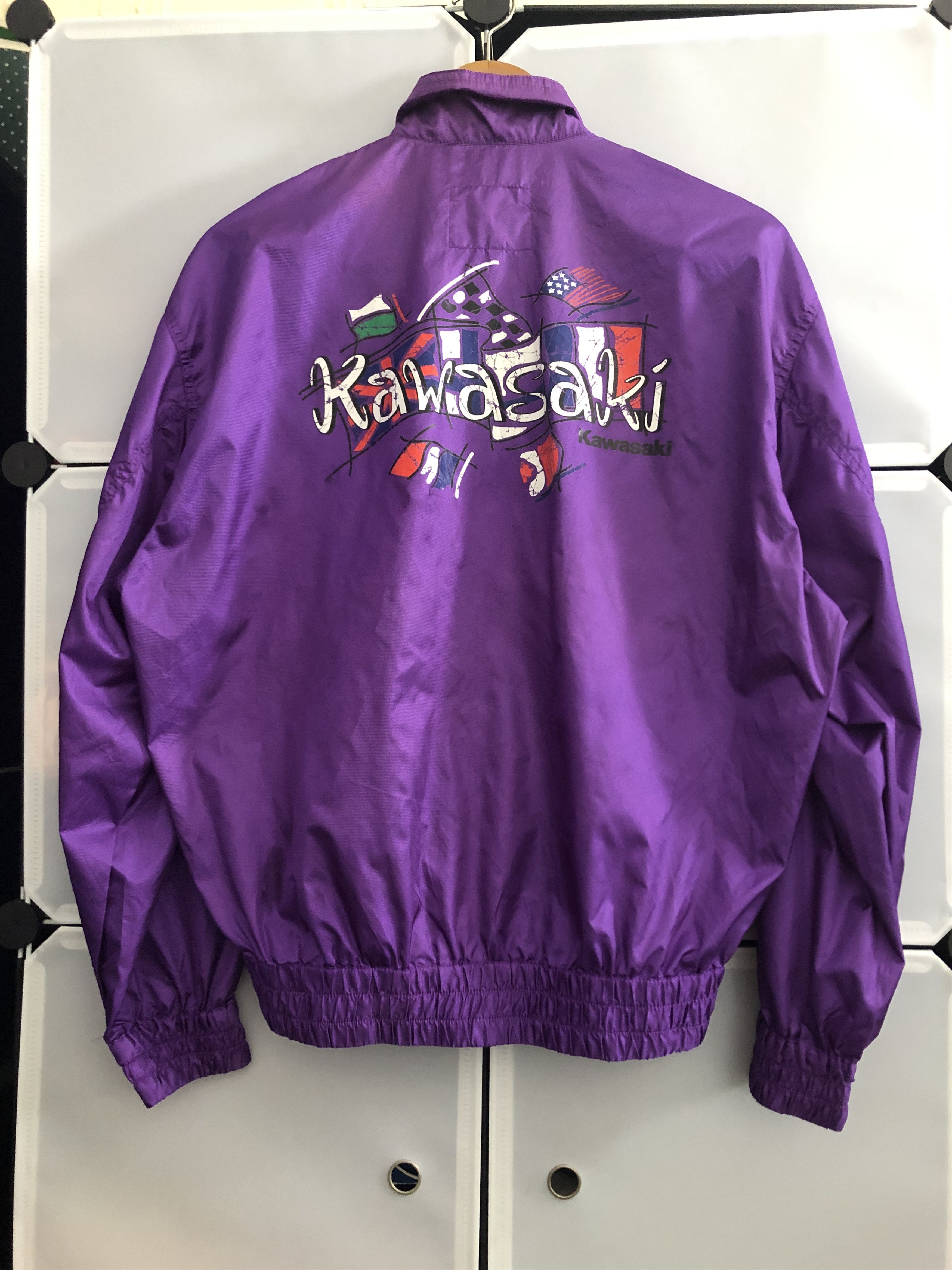 Japanese Brand × Sports Specialties × Vintage Vintage Kawasaki light Zipper Jacket Size US M / EU 48-50 / 2 - 2 Thumbnail