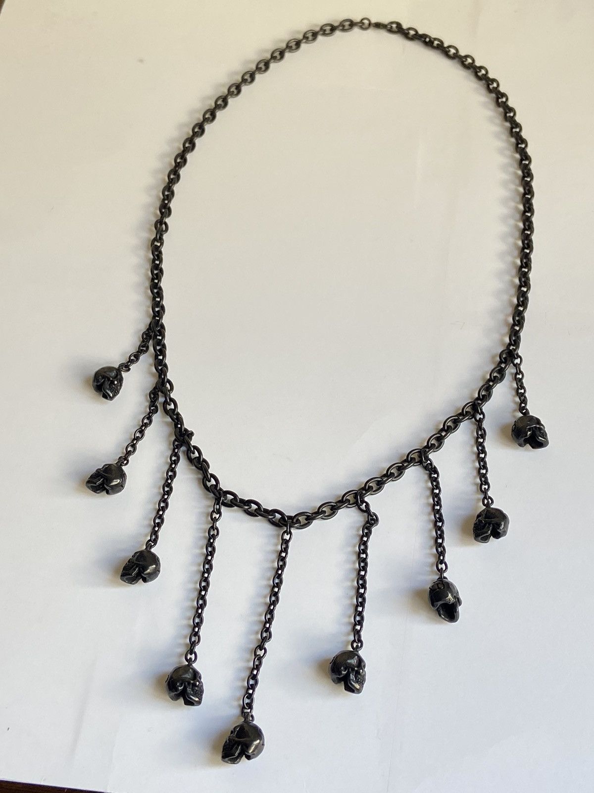 Number (N)ine Number (N)ine Beaded Skull Necklace Size ONE SIZE - 1 Thumbnail