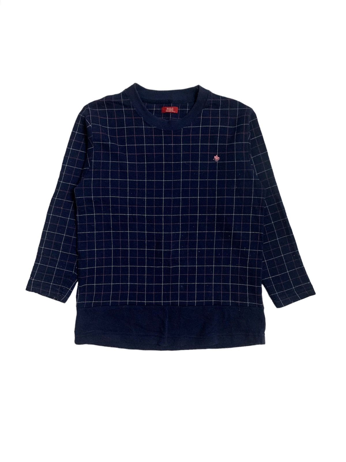 image of Vintage Polo British Country Spirit Long Sleeve Check Shirtskkk in Dark Blue, Women's (Size Small)