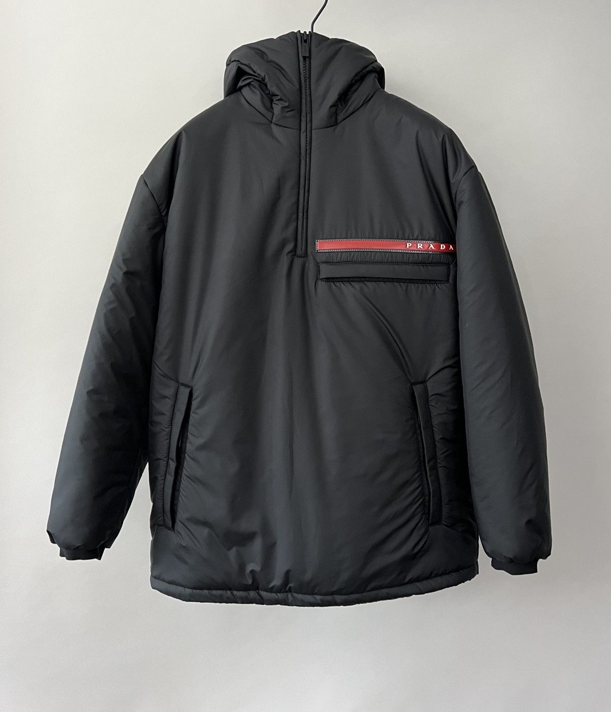 image of Prada Fw18 Padded Anorak in Black, Men's (Size XS)