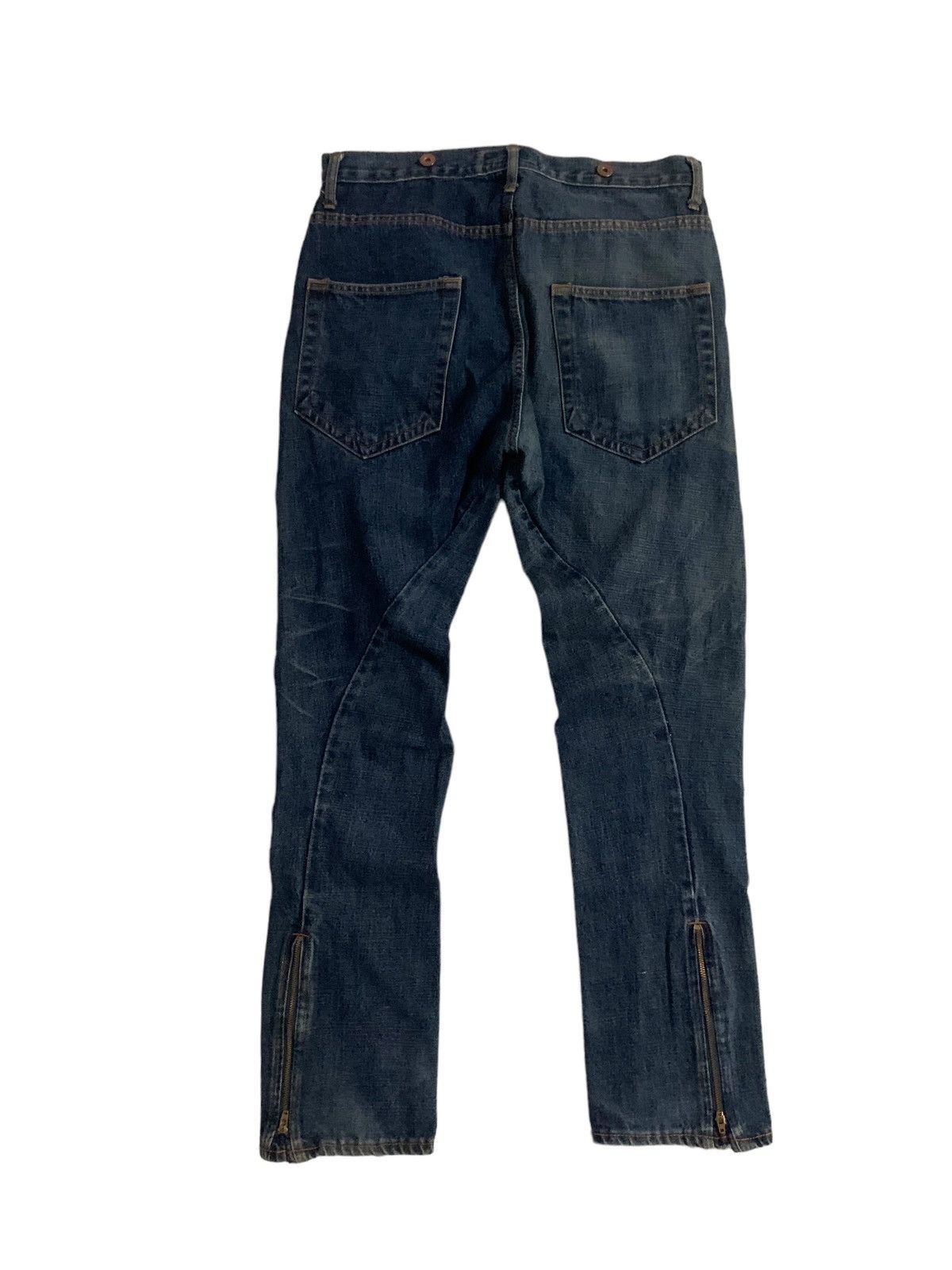 Japanese Brand × Vintage Gron Multy Zipper Pocket And Leg Denim Jeans Size US 33 - 2 Thumbnail