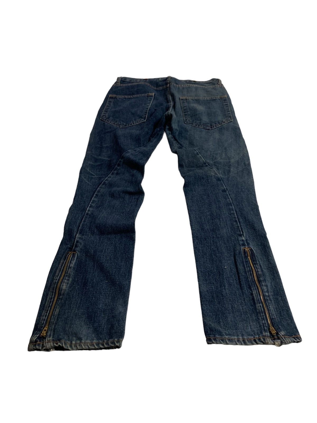 Japanese Brand × Vintage Gron Multy Zipper Pocket And Leg Denim Jeans Size US 33 - 4 Thumbnail