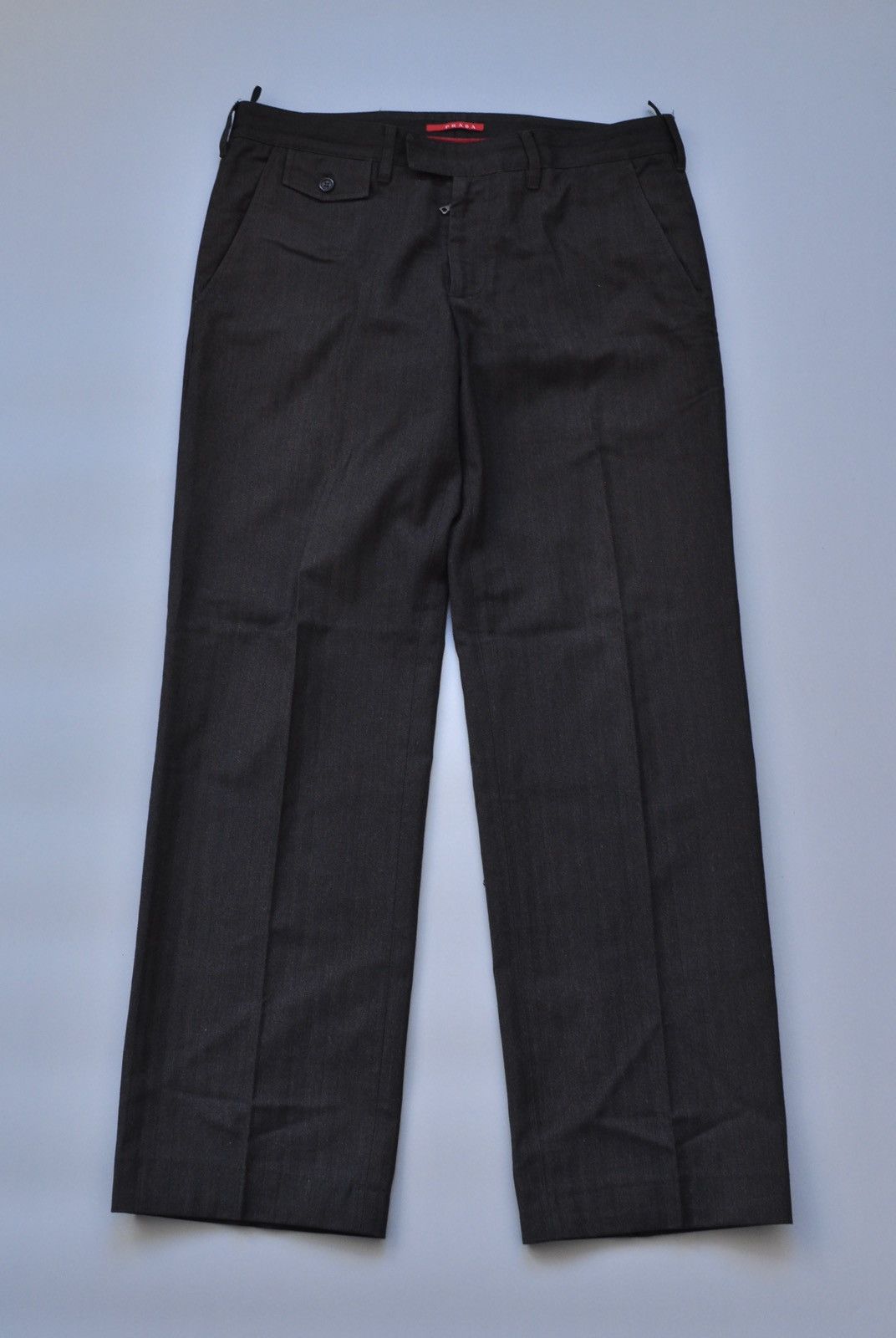 image of Prada Pants Trousers R50 Wool Prada Pants in Dark Brown, Men's (Size 34)