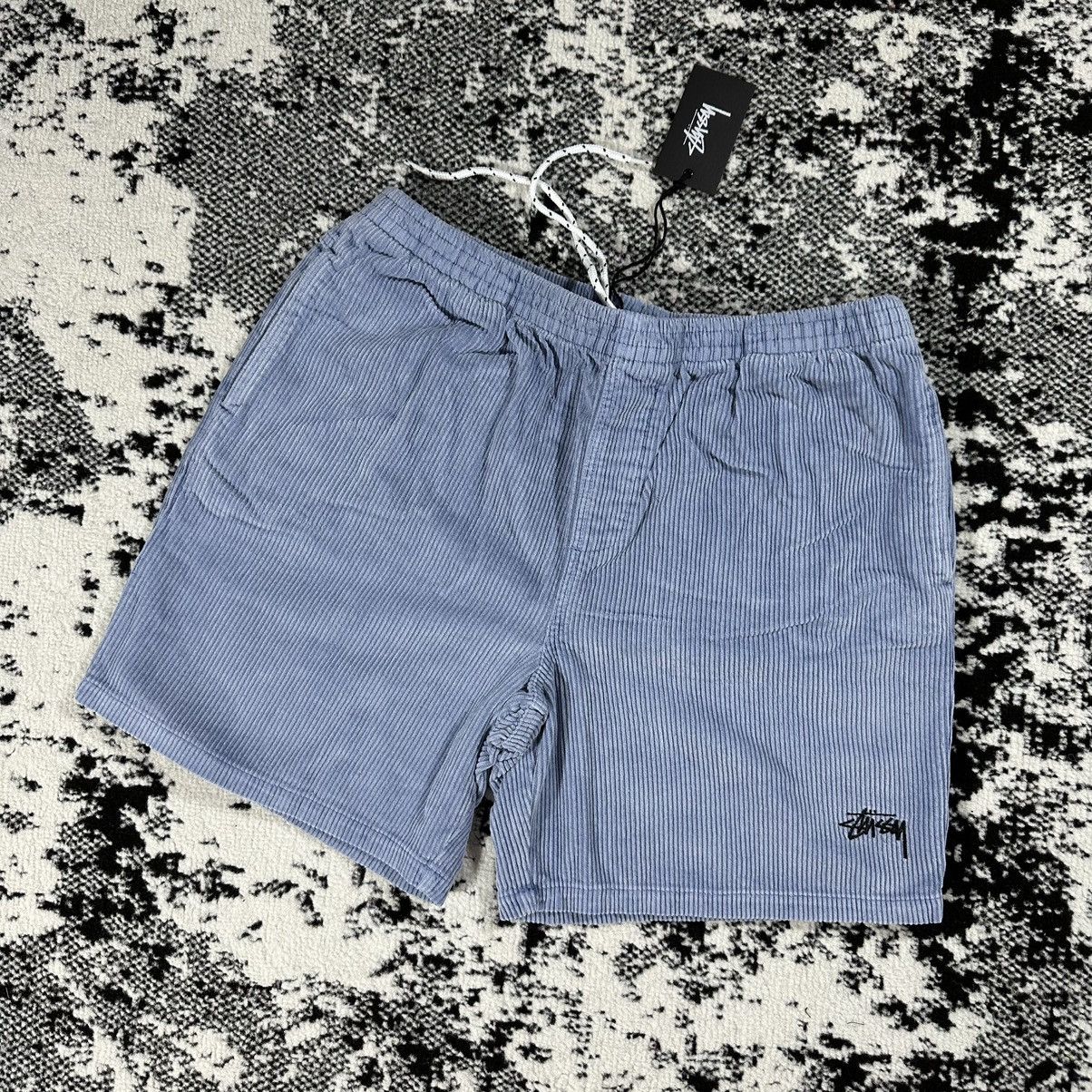 image of Stussy Corduroy Shorts Blue Wash 36, Men's