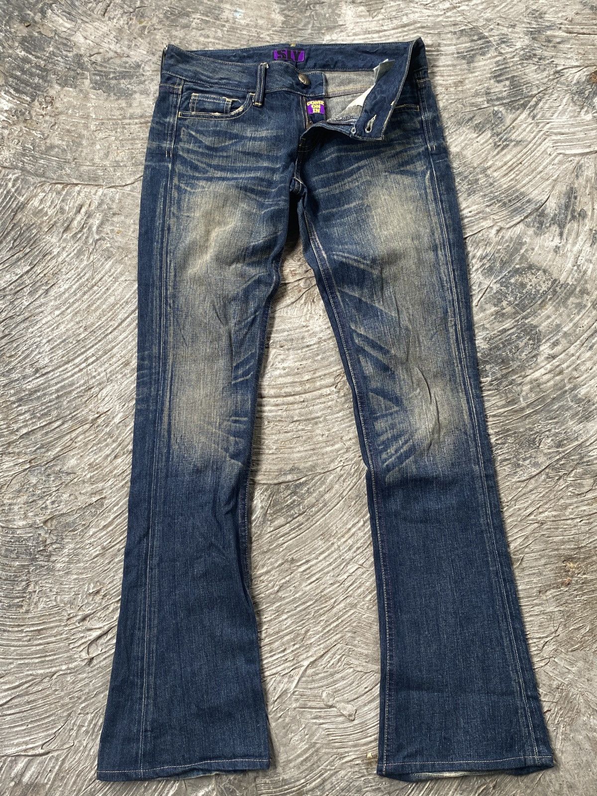 🔥SALE🔥Vintage Sly Distressed Blue Wash Denim Jeans