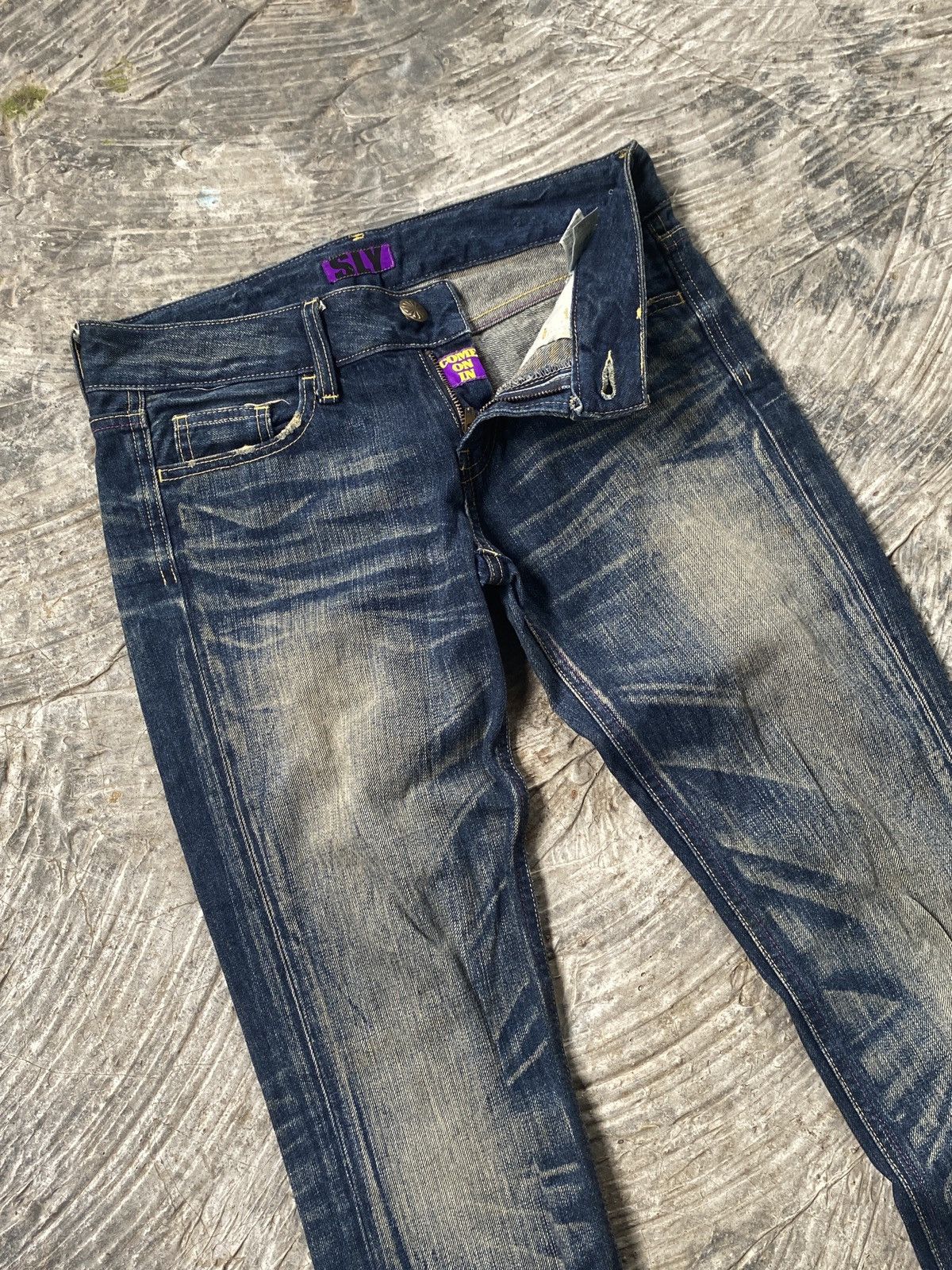 Japanese Brand × Sly Guild 🔥SALE🔥Vintage Sly Distressed Blue Wash Denim Jeans Size 30" / US 8 / IT 44 - 8 Thumbnail