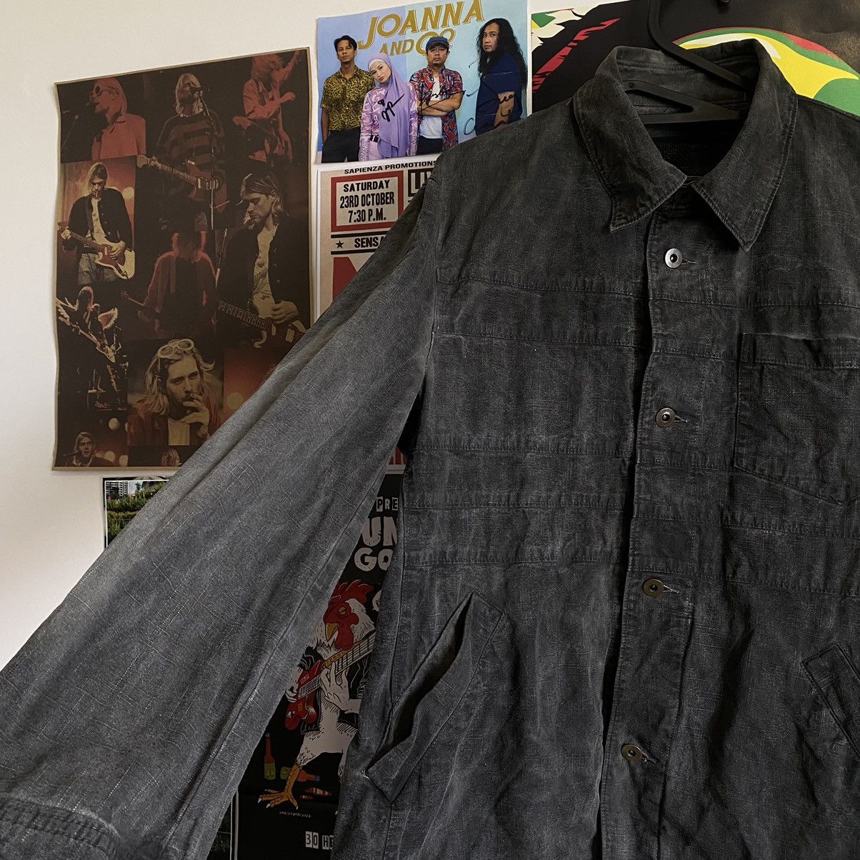 PPFM Vintage PPFM Faded Black Denim Jacket Size US L / EU 52-54 / 3 - 4 Thumbnail