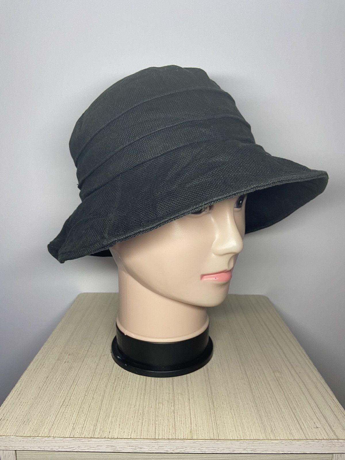 Vintage KENZO WOMEN BUCKET HAT BLACK Size ONE SIZE - 3 Thumbnail