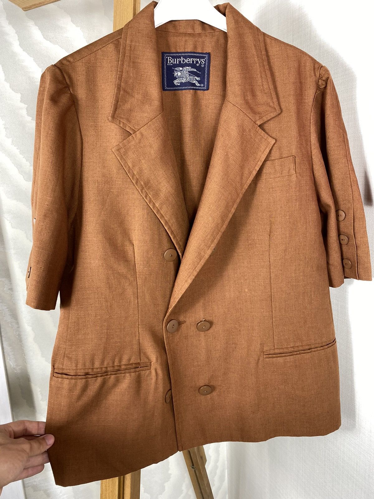 Burberry × Vintage Burberrys Blazer Short Sleeve Size M / US 6-8 / IT 42-44 - 6 Thumbnail