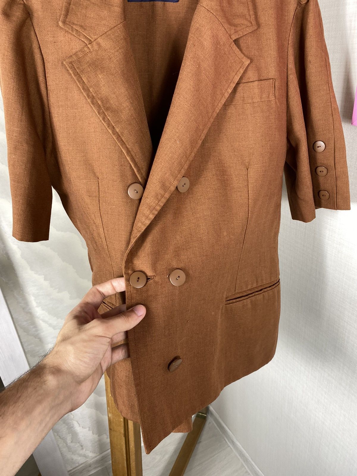 Burberry × Vintage Burberrys Blazer Short Sleeve Size M / US 6-8 / IT 42-44 - 7 Thumbnail