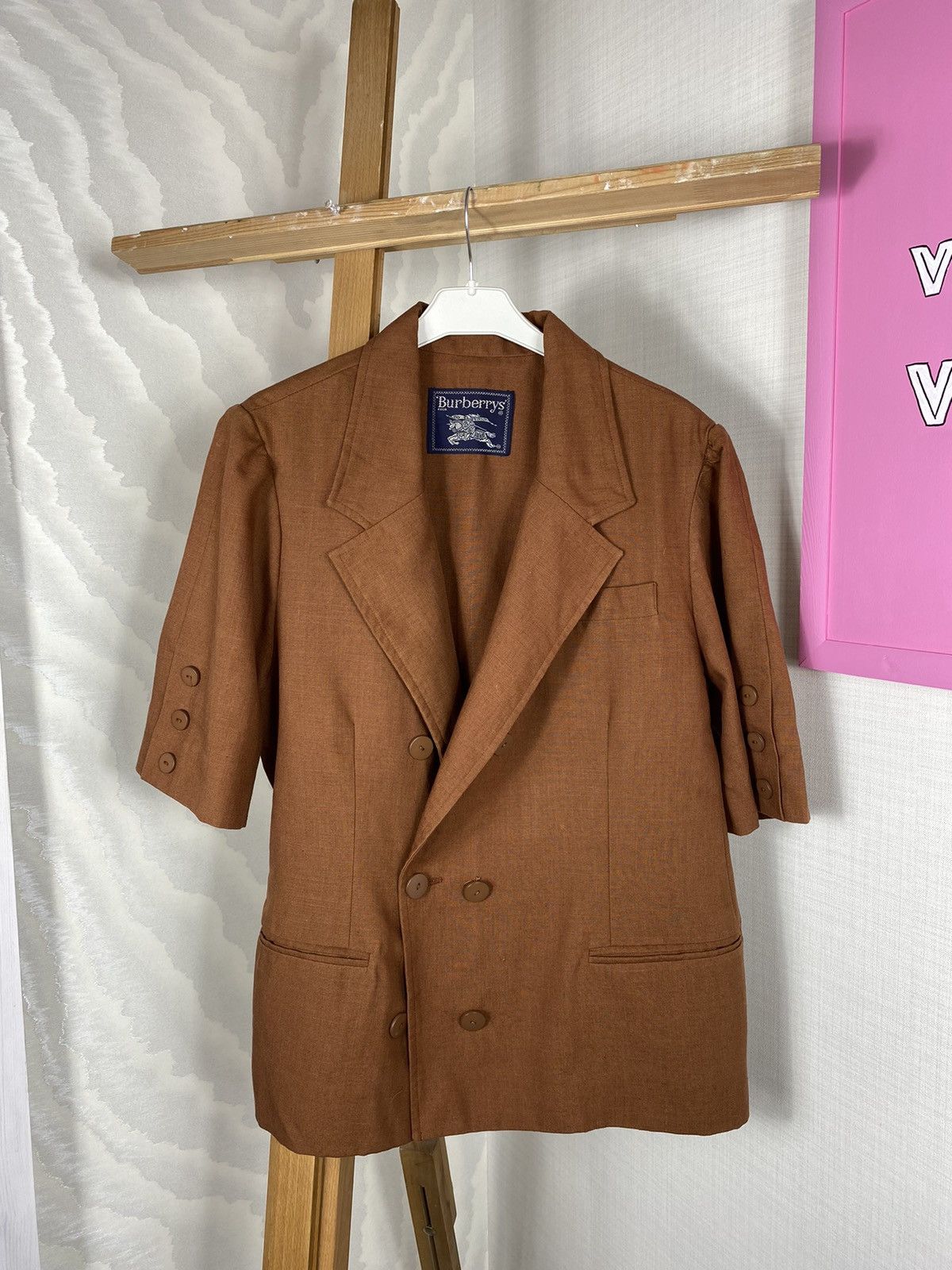 Burberry × Vintage Burberrys Blazer Short Sleeve Size M / US 6-8 / IT 42-44 - 3 Thumbnail