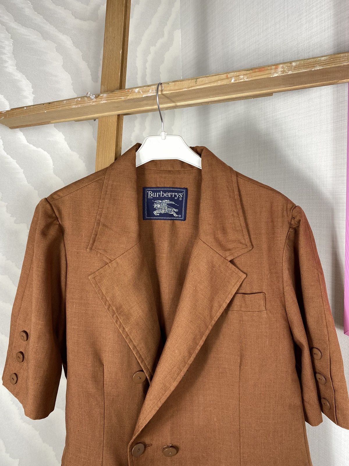 Burberry × Vintage Burberrys Blazer Short Sleeve Size M / US 6-8 / IT 42-44 - 4 Thumbnail