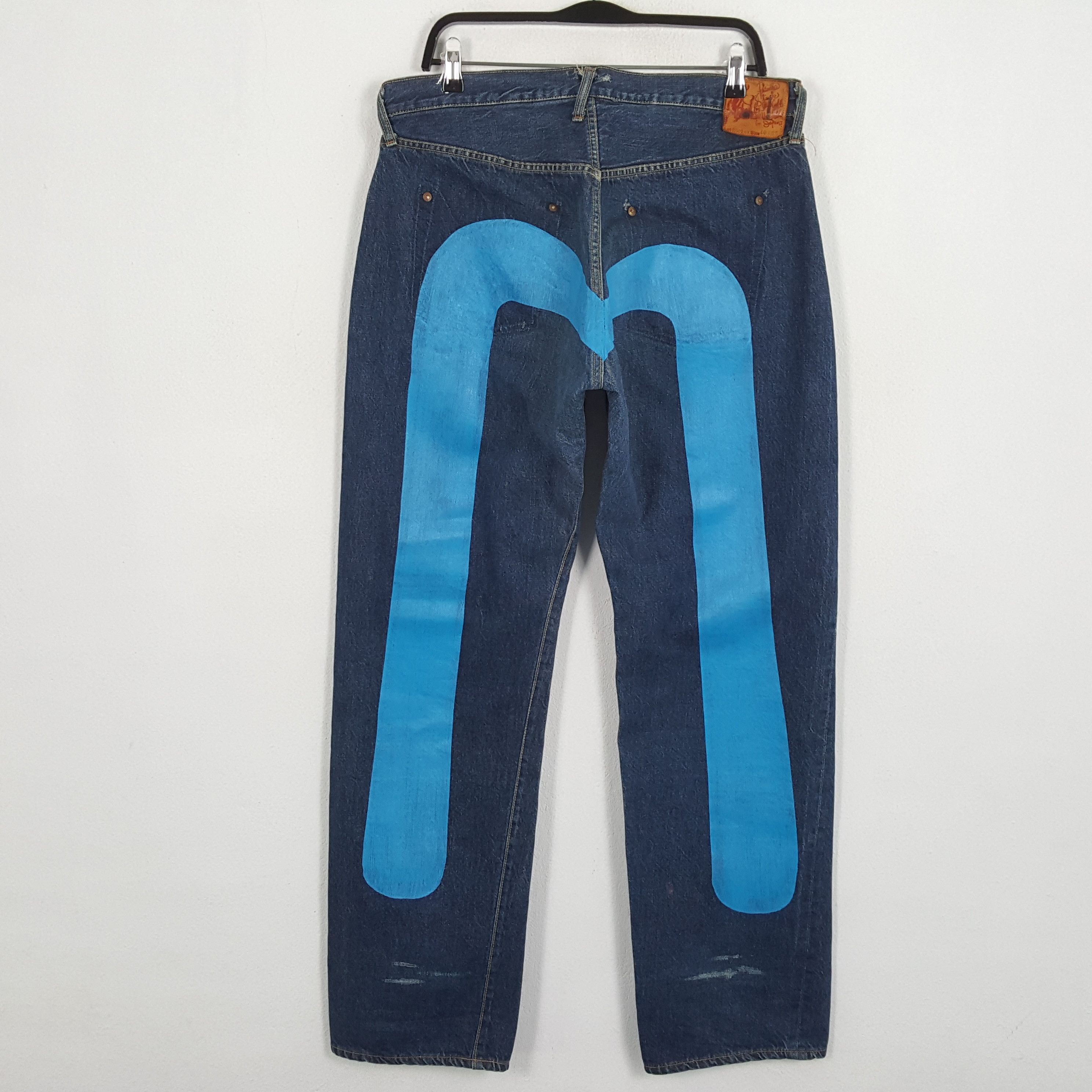Evisu × Japanese Brand × Vintage EVIS Streetwear Skateboard Custom Logo Style Jeans Size US 35 - 1 Thumbnail