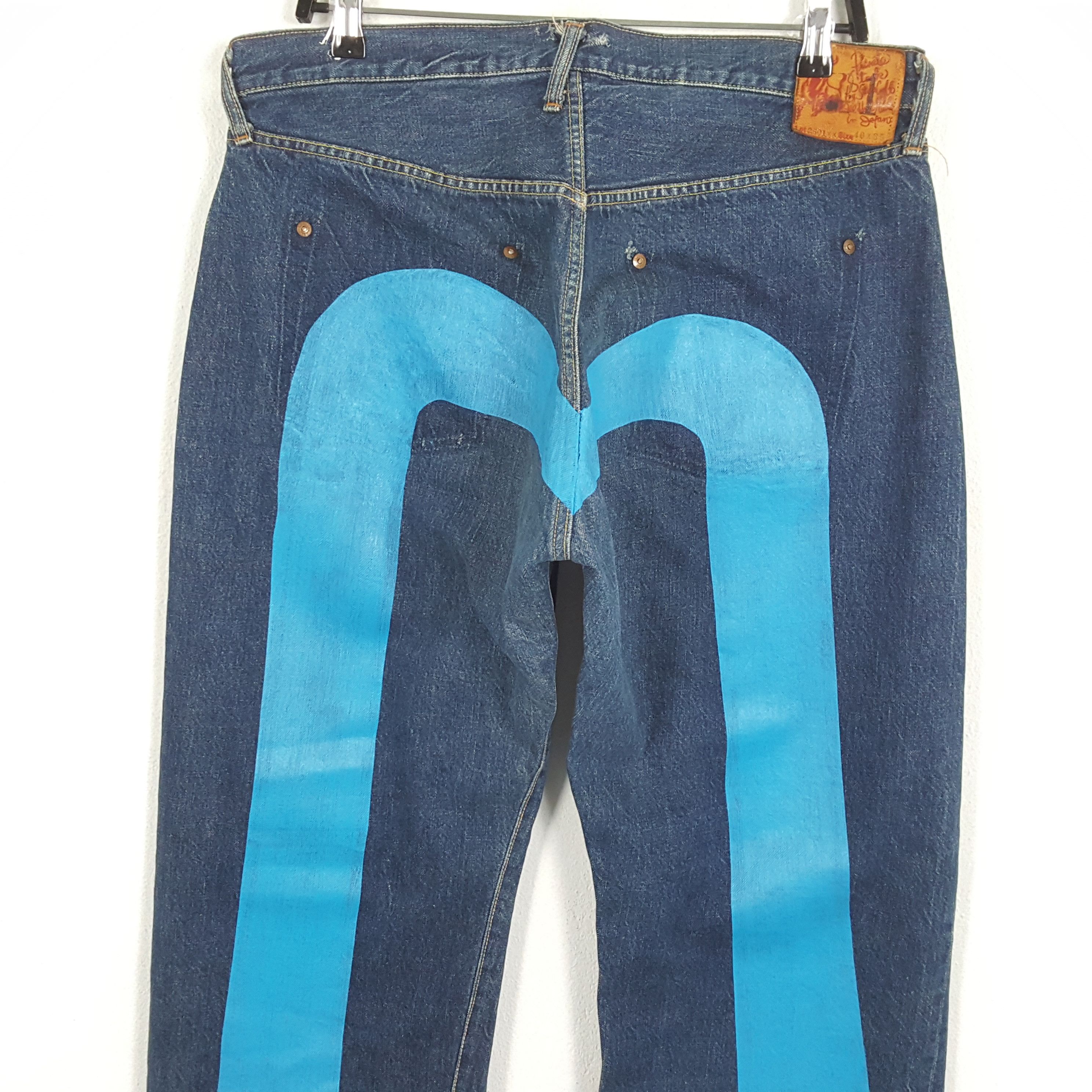 Evisu × Japanese Brand × Vintage EVIS Streetwear Skateboard Custom Logo Style Jeans Size US 35 - 2 Thumbnail