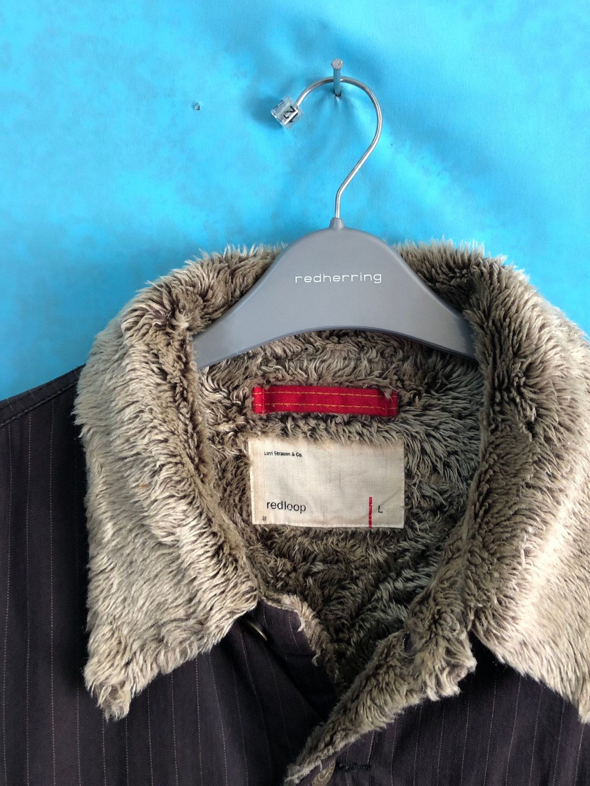 Levi's redloop faux fur striped #1200 Size US L / EU 52-54 / 3 - 3 Thumbnail