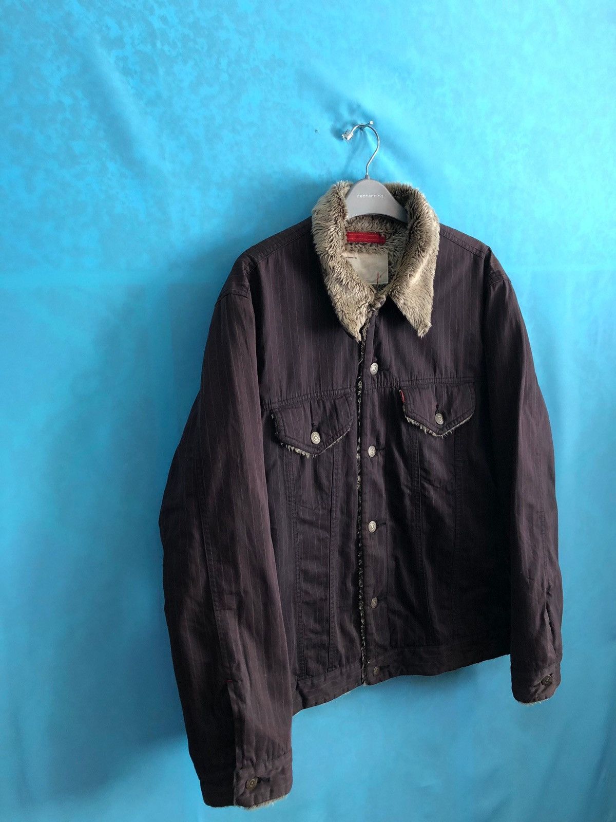Levi's redloop faux fur striped #1200 Size US L / EU 52-54 / 3 - 4 Thumbnail