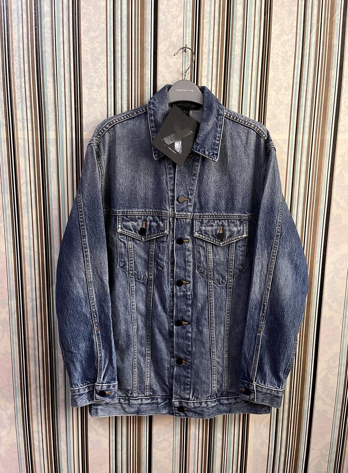 Alexander Wang NWT oversized faded worn-look black button #B5 Size US S / EU 44-46 / 1 - 1 Thumbnail