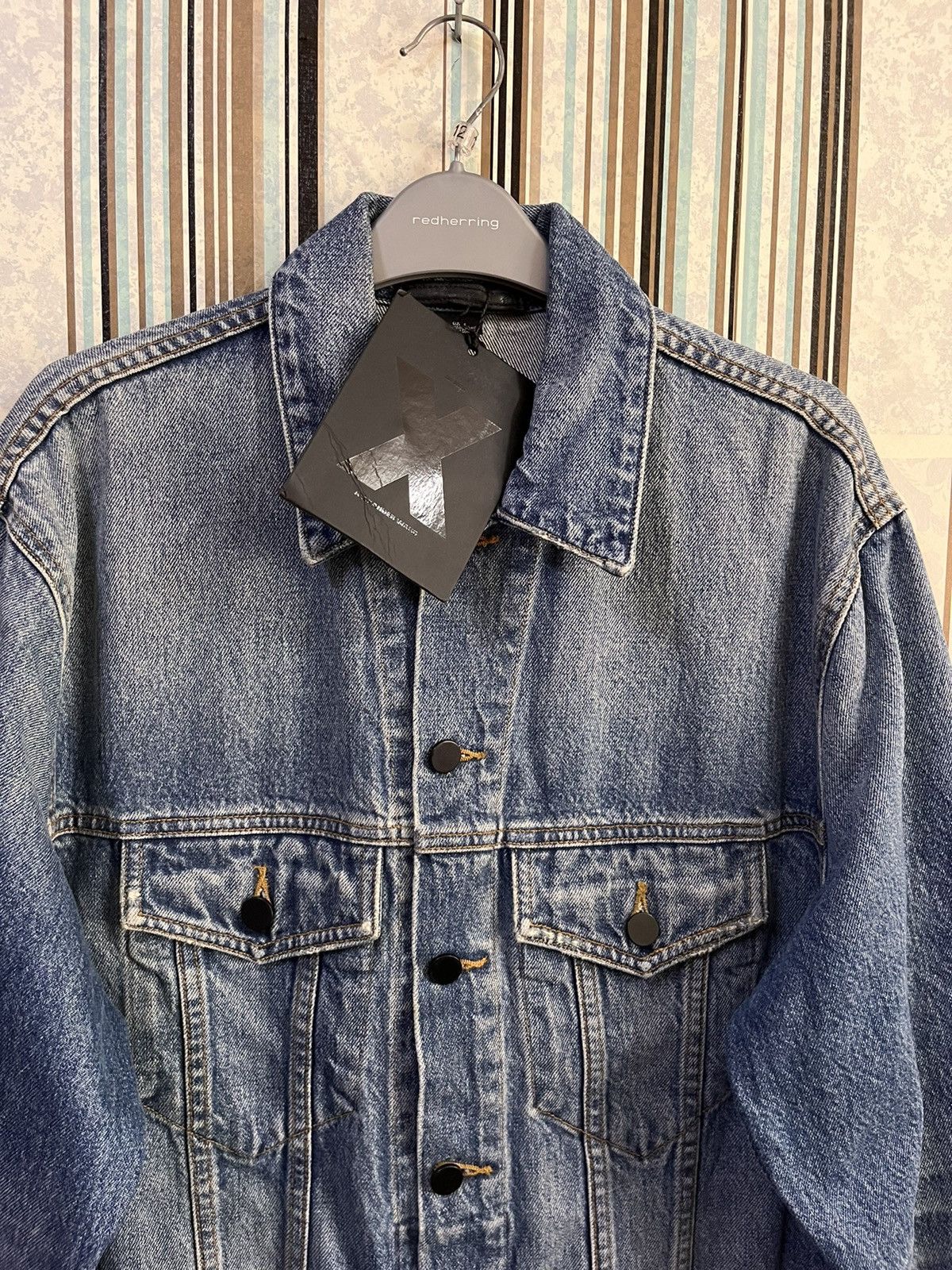 Alexander Wang NWT oversized faded worn-look black button #B5 Size US S / EU 44-46 / 1 - 8 Thumbnail
