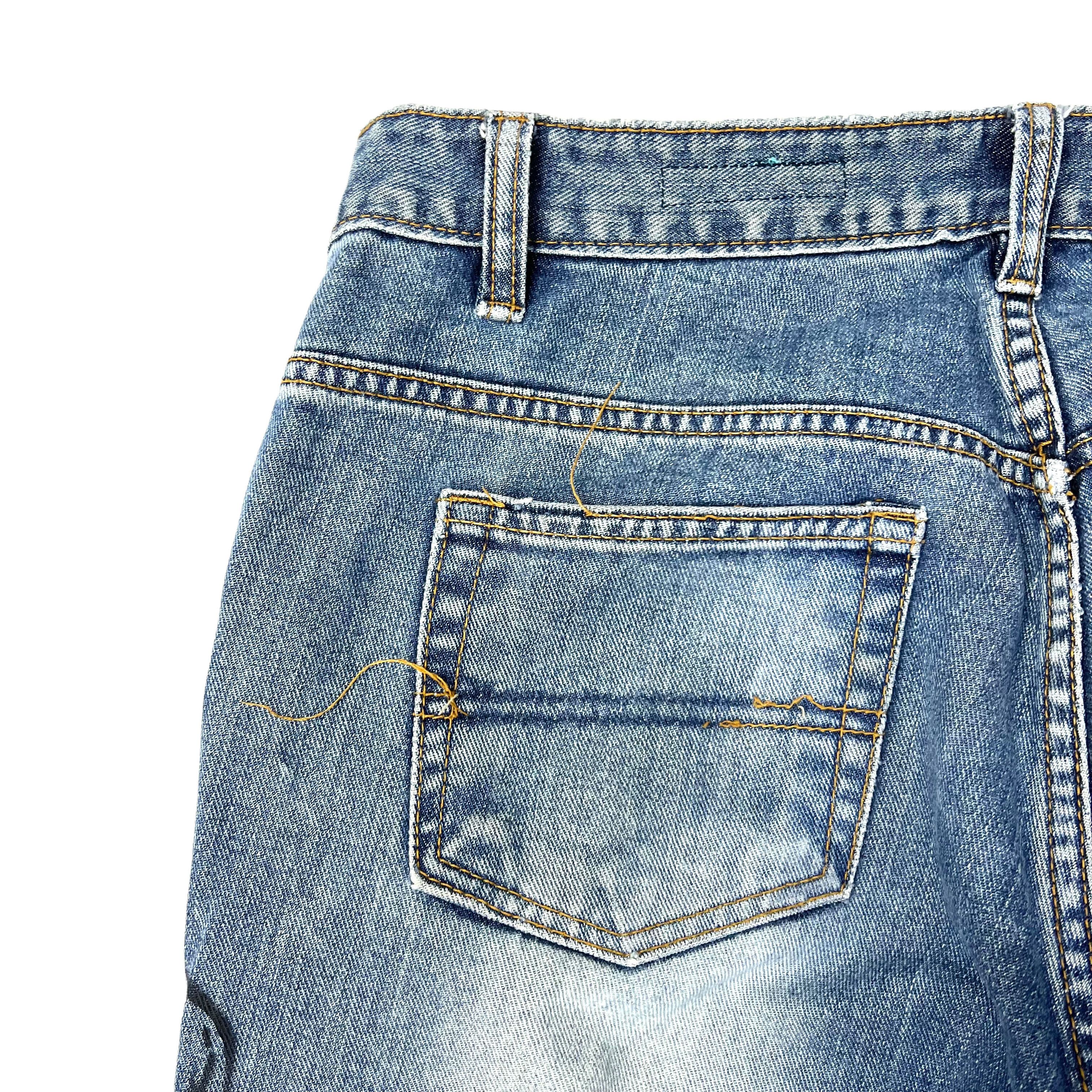 Katharine Hamnett London AW89 “Clean Up or Die” Archive Skull Print Denim Size US 32 / EU 48 - 8 Thumbnail