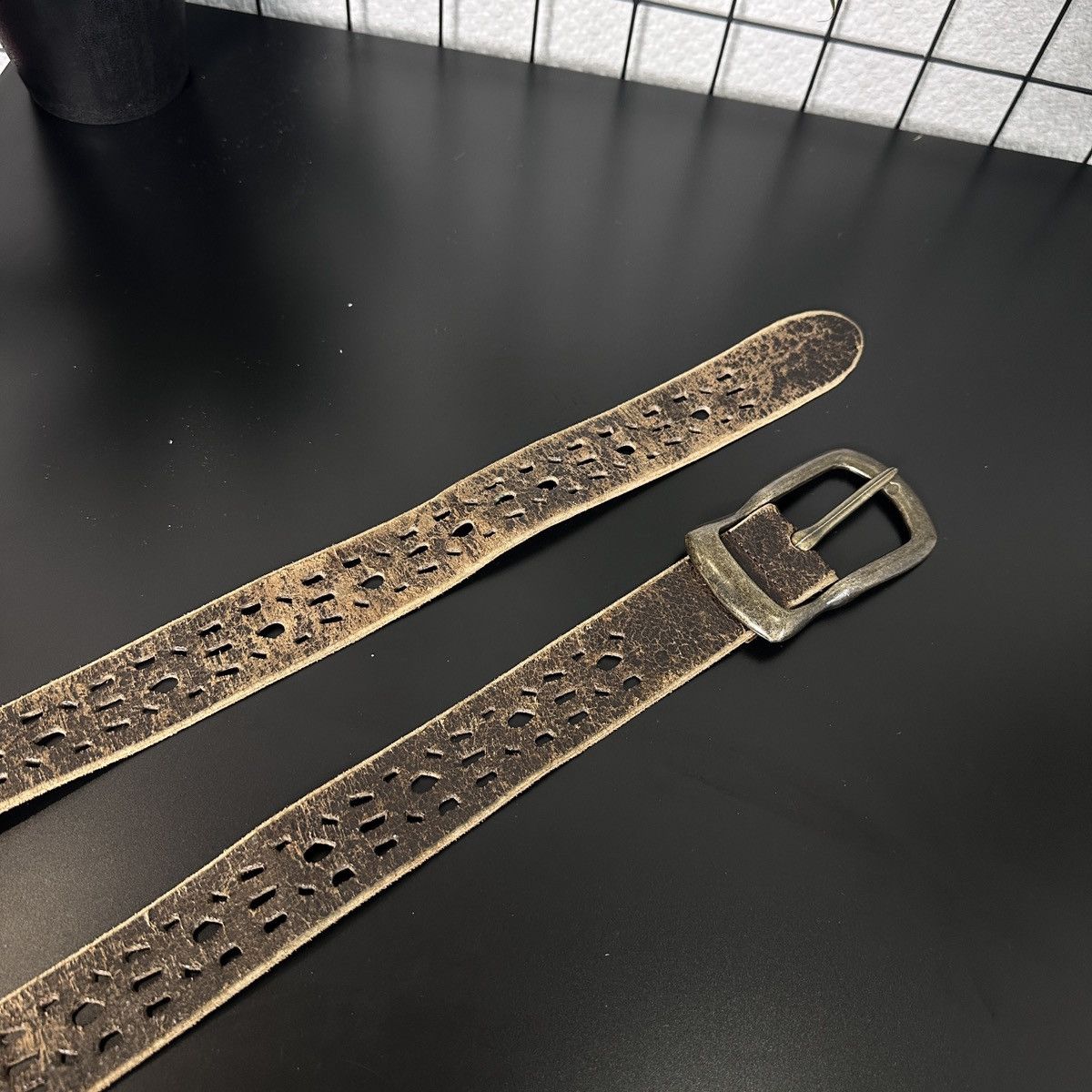 Vintage VINTAGE JAPANESE TRYPOPHOBIA LEATHER BELT Size ONE SIZE - 9 Thumbnail