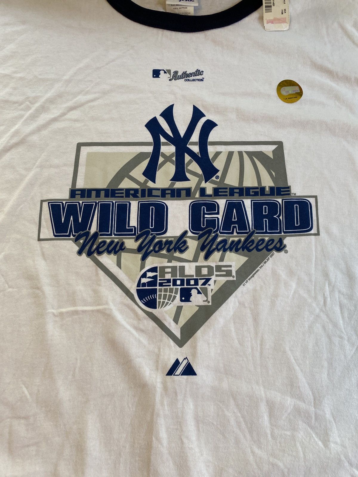 New York Yankees 2007 NWT New York Yankees ALDS Wild Card Ringer Tee Size US XXL / EU 58 / 5 - 2 Thumbnail