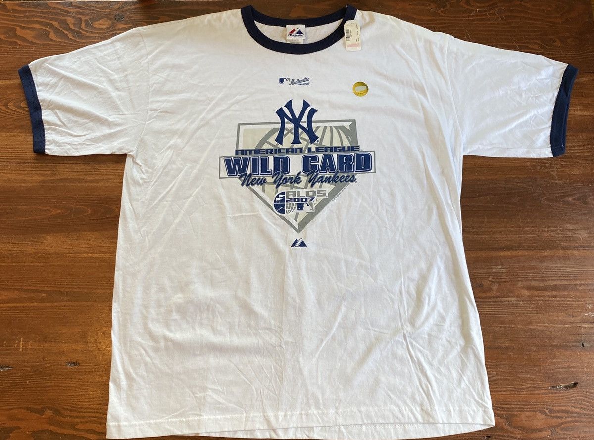 New York Yankees 2007 NWT New York Yankees ALDS Wild Card Ringer Tee Size US XXL / EU 58 / 5 - 1 Thumbnail