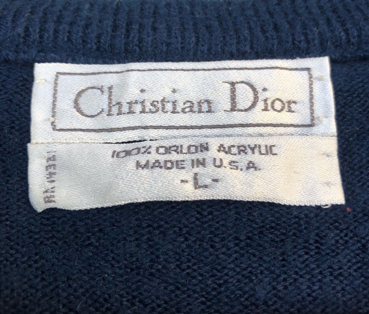 Christian Dior Monsieur ☀️CHRISTIAN DIOR V Neck Knit Sweatshirt BY HEDI SLIMANE Size US L / EU 52-54 / 3 - 5 Thumbnail