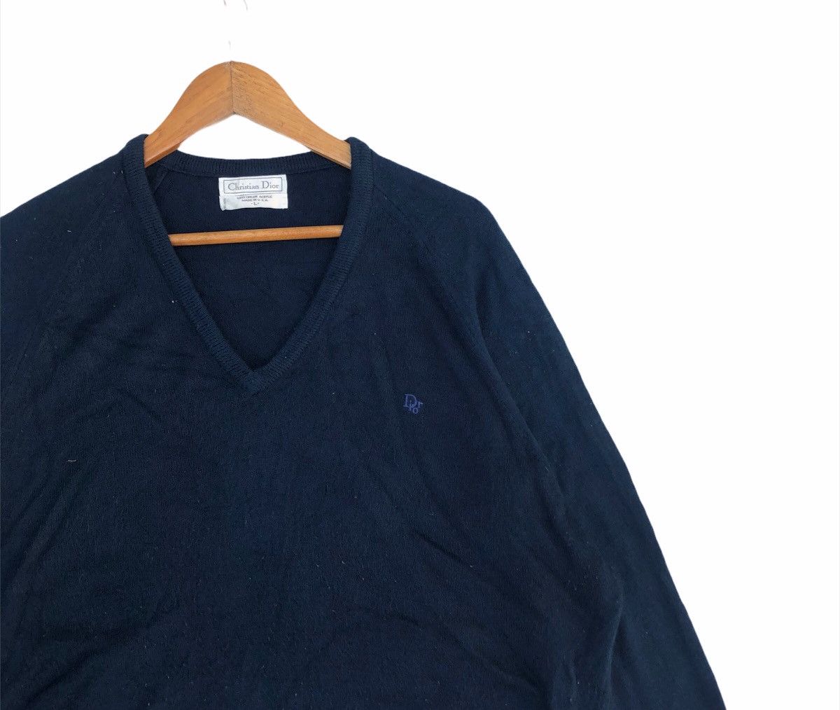 Christian Dior Monsieur ☀️CHRISTIAN DIOR V Neck Knit Sweatshirt BY HEDI SLIMANE Size US L / EU 52-54 / 3 - 3 Thumbnail