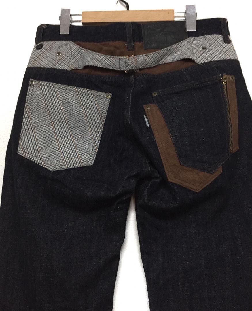 Japanese Brand Rare Monitorgdw Patchwork/Paint-Splatter Size US 34 / EU 50 - 4 Thumbnail