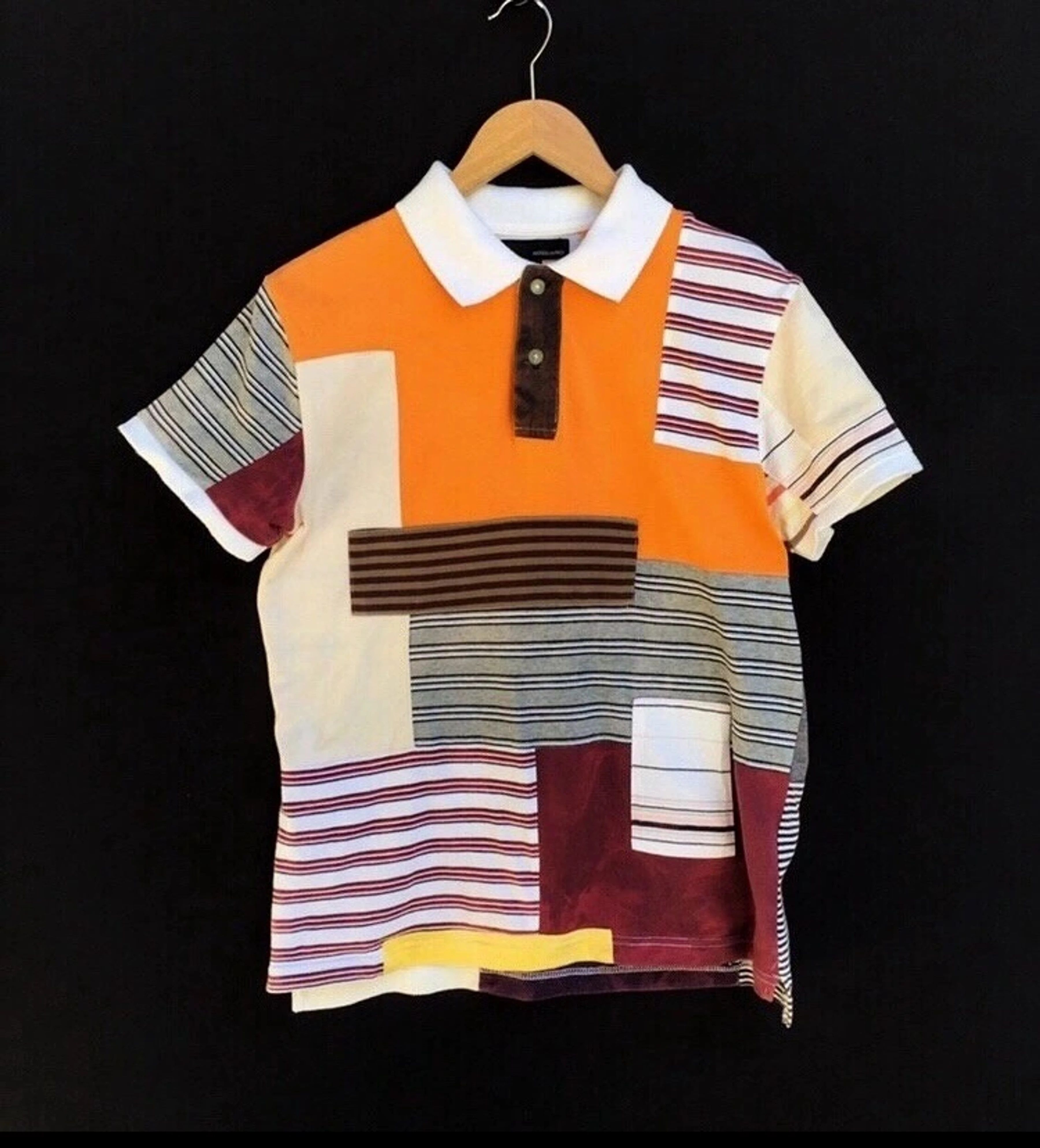 Japanese Brand M25 Quared Multi Colour Polos Shirts Size US S / EU 44-46 / 1 - 1 Thumbnail